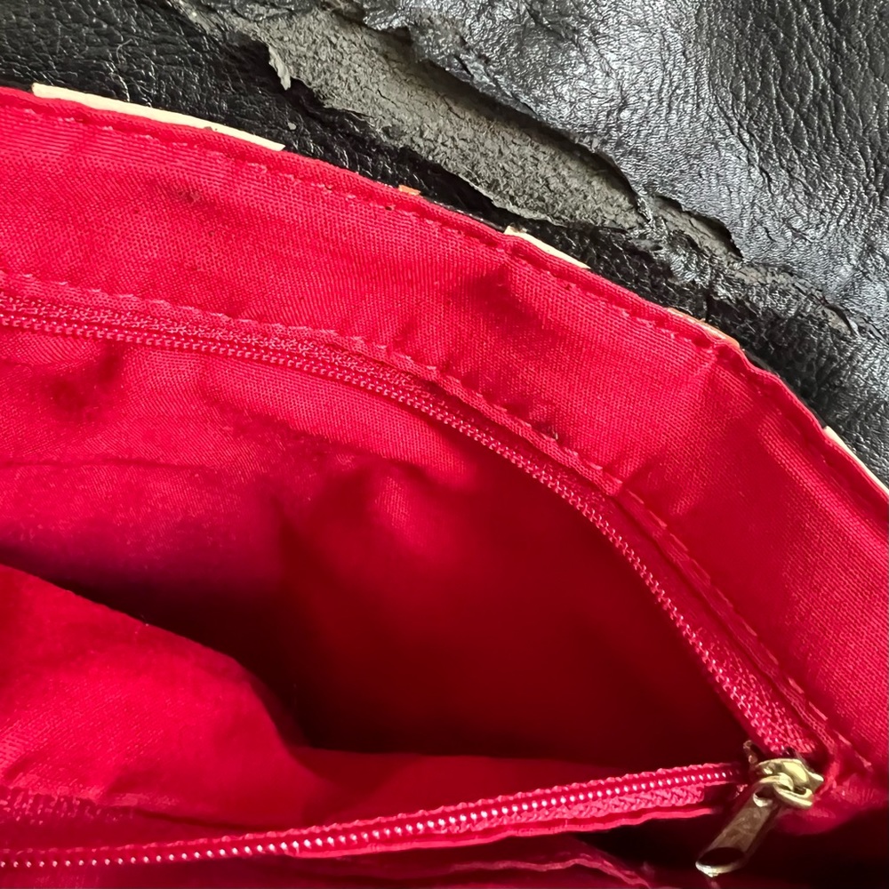 ALDO Brown Cream Black Cheetah Jaguar Clutch Purse Red Inside - Picture 5 of 6